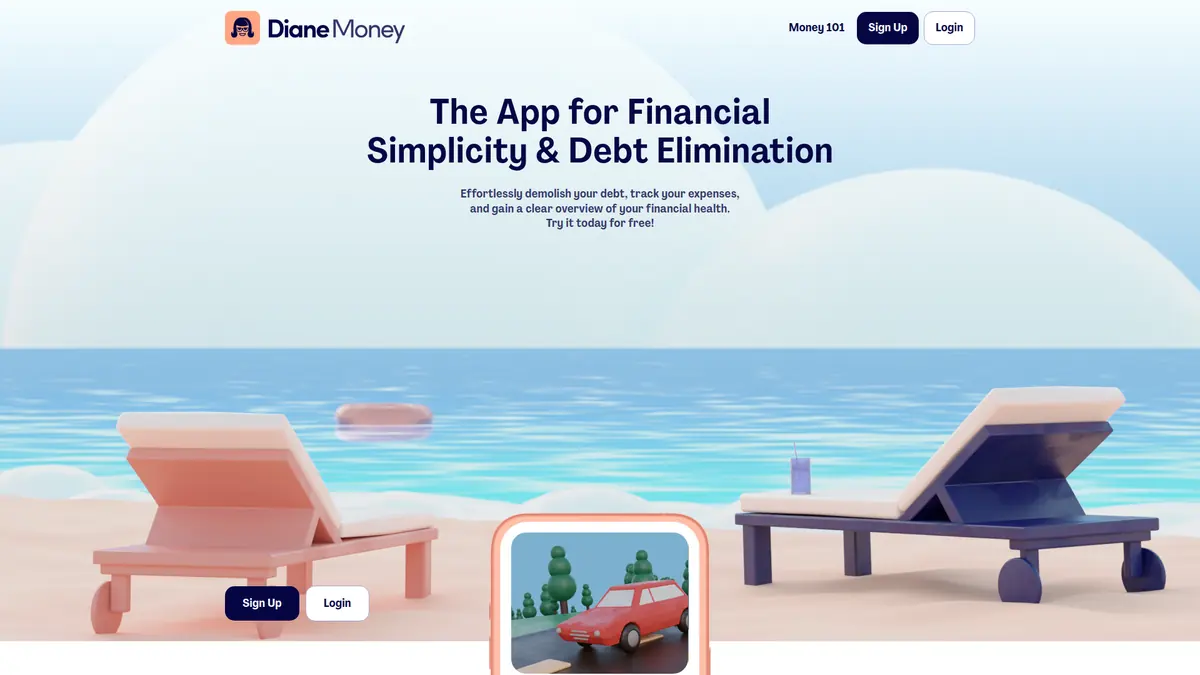 Diane Money - Financial Simplicity & Debt Elimination project screenshot