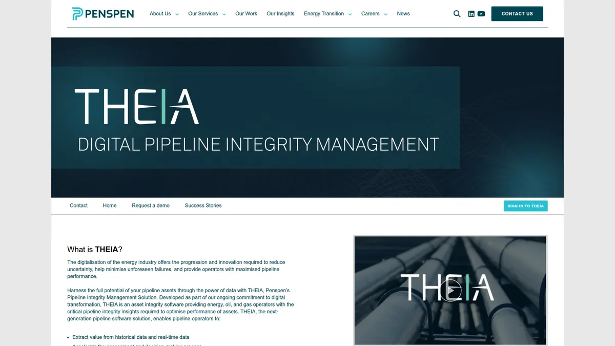 Theia Pipeline Integrity Management project screenshot